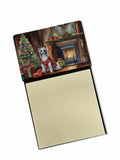 Chinese Crested Cozy Christmas Watercolor Sticky Note Holder Refillable Dispenser Desk Accessory 3x3 Pad Gift