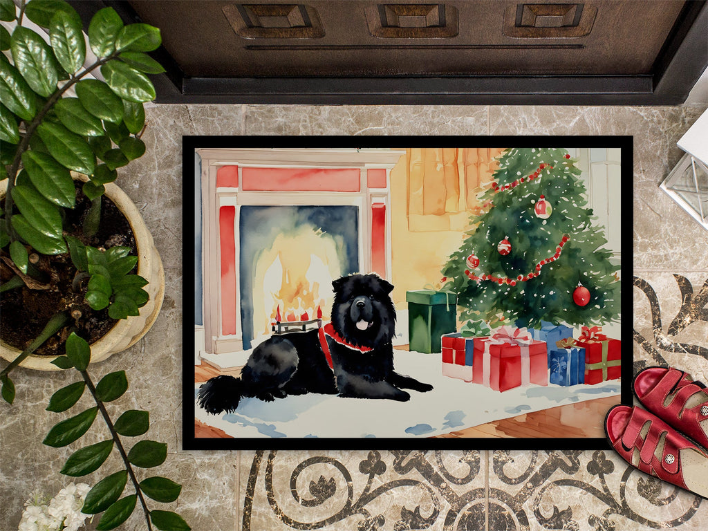 Chow Chow Cozy Christmas Doormat Indoor Outdoor 24H X 36W Front Door Mat Rugs for Entryway, Non Slip Washable Low Pile,