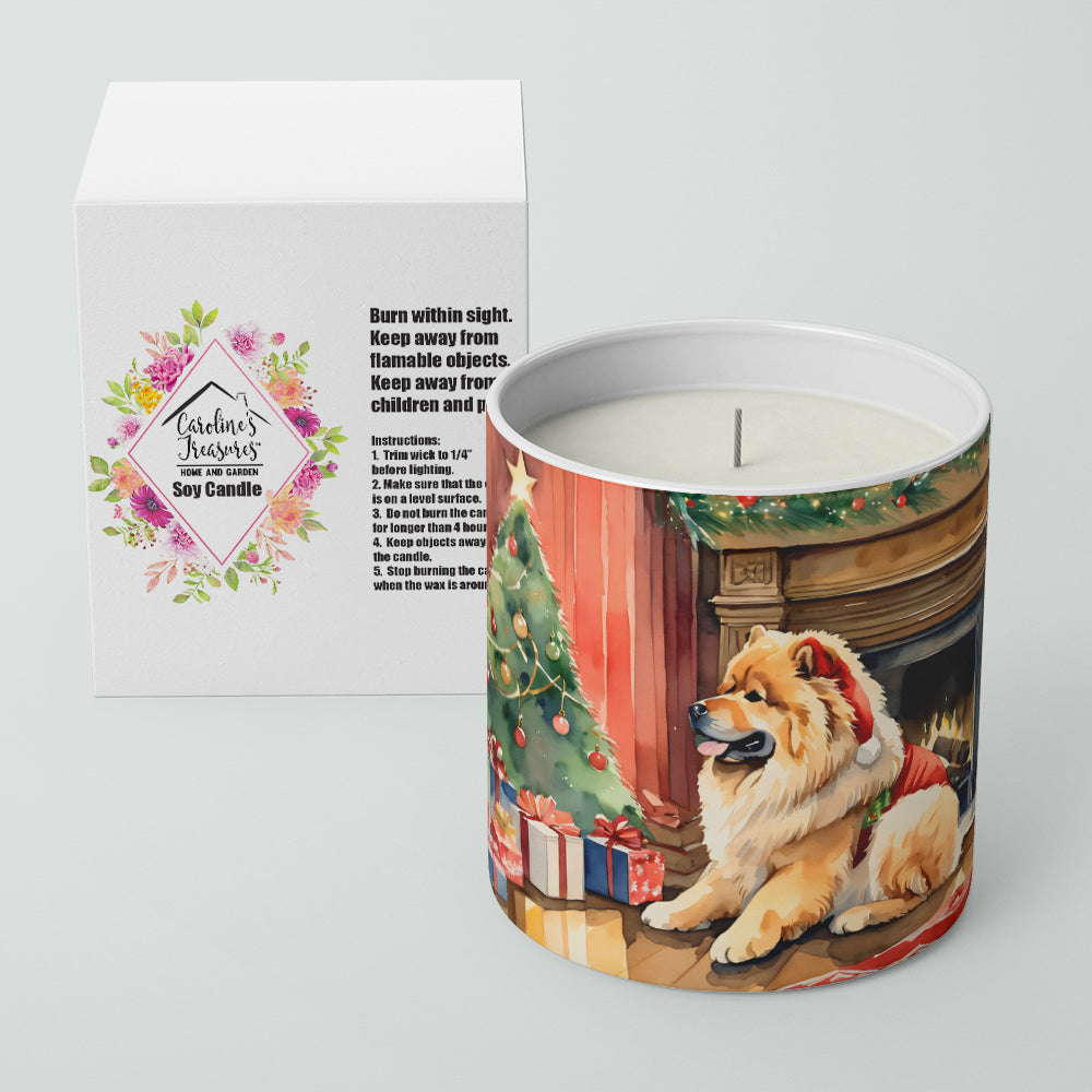 Chow Chow Cozy Christmas Decorative Soy Candle Nature Soy Wax Essential Oil Home Decor Ideal for Bedroom Kitchen Bath Office Gift, 10 oz