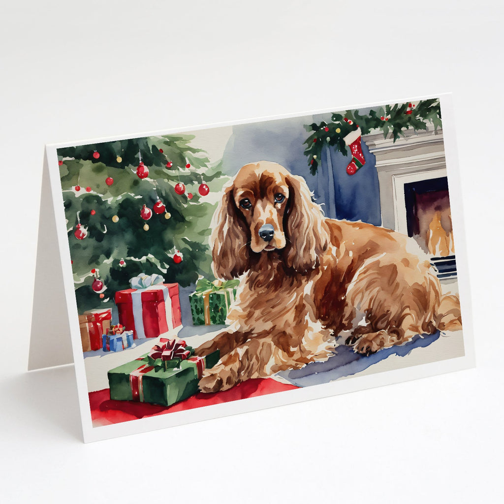 Cocker Spaniel Cozy Christmas Greeting Cards Pack of 8 Blank Cards with Envelopes Whimsical A7 Size 5x7