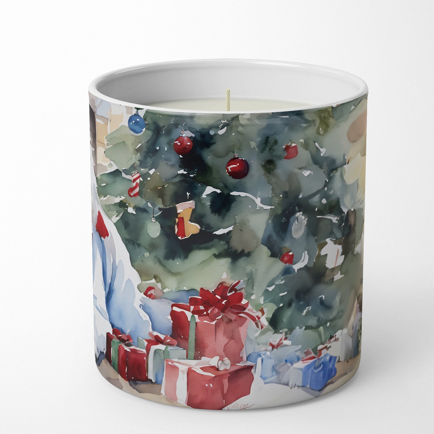 Coton De Tulear Cozy Christmas Decorative Soy Candle Nature Soy Wax Essential Oil Home Decor Ideal for Bedroom Kitchen Bath Office Gift, 10 oz