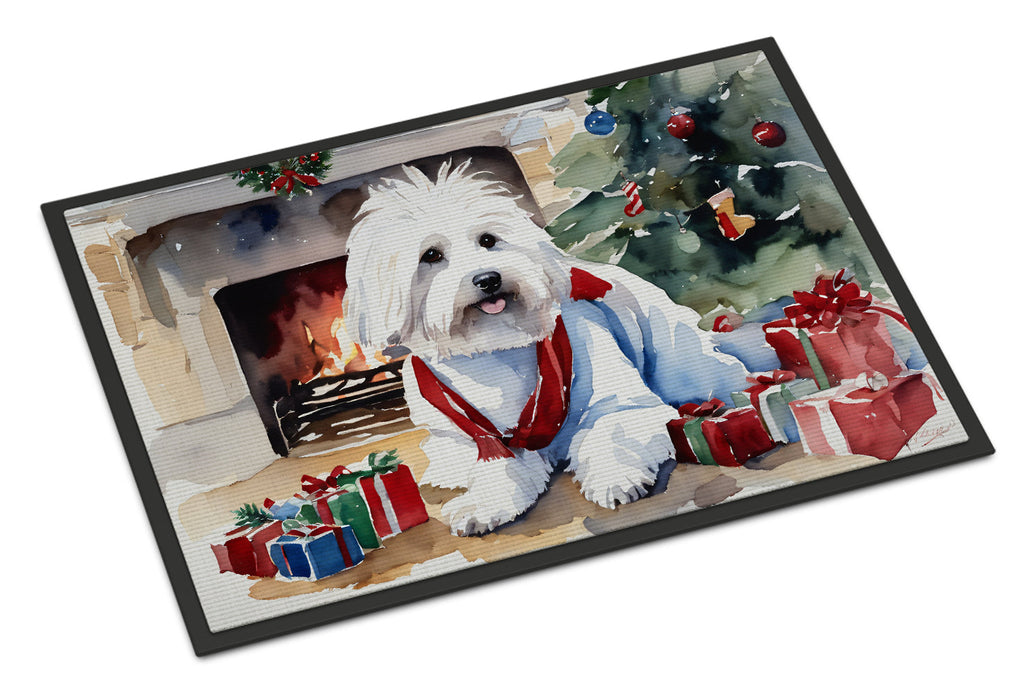 Coton De Tulear Cozy Christmas Doormat Indoor Outdoor 24H X 36W Front Door Mat Rugs for Entryway, Non Slip Washable Low Pile,