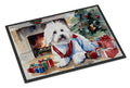 Coton De Tulear Cozy Christmas Doormat Indoor Outdoor 24H X 36W Front Door Mat Rugs for Entryway, Non Slip Washable Low Pile,