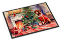 Dachshund Cozy Christmas Doormat Indoor Outdoor 24H X 36W Front Door Mat Rugs for Entryway, Non Slip Washable Low Pile,