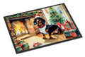 Dachshund Cozy Christmas Doormat Indoor Outdoor 18H X 27W Front Door Mat Rugs for Entryway, Non Slip Washable