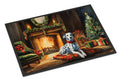 Dalmatian Cozy Christmas Doormat Indoor Outdoor 18H X 27W Front Door Mat Rugs for Entryway, Non Slip Washable