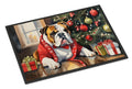 English Bulldog Cozy Christmas Doormat Indoor Outdoor 18H X 27W Front Door Mat Rugs for Entryway, Non Slip Washable