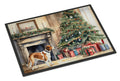 English Foxhound Cozy Christmas Doormat Indoor Outdoor 24H X 36W Front Door Mat Rugs for Entryway, Non Slip Washable Low Pile,