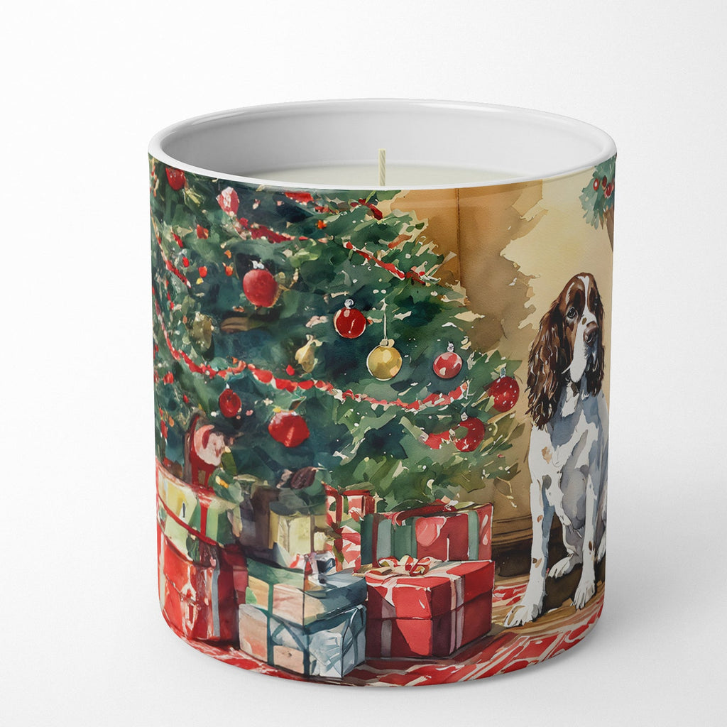English Springer Spaniel Cozy Christmas Decorative Soy Candle Nature Soy Wax Essential Oil Home Decor Ideal for Bedroom Kitchen Bath Office Gift, 10 oz