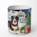 Entlebucher Mountain Dog Cozy Christmas Decorative Soy Candle Nature Soy Wax Essential Oil Home Decor Ideal for Bedroom Kitchen Bath Office Gift, 10 oz
