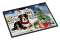 Entlebucher Mountain Dog Cozy Christmas Doormat Indoor Outdoor 24H X 36W Front Door Mat Rugs for Entryway, Non Slip Washable Low Pile,