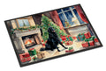 Flat-Coated Retriever Cozy Christmas Doormat Indoor Outdoor 24H X 36W Front Door Mat Rugs for Entryway, Non Slip Washable Low Pile,