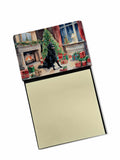 Flat-Coated Retriever Cozy Christmas Watercolor Sticky Note Holder Refillable Dispenser Desk Accessory 3x3 Pad Gift