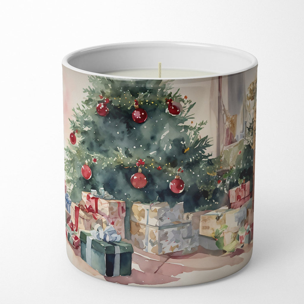 French Bulldog Cozy Christmas Decorative Soy Candle Nature Soy Wax Essential Oil Home Decor Ideal for Bedroom Kitchen Bath Office Gift, 10 oz