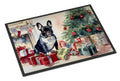 French Bulldog Cozy Christmas Doormat Indoor Outdoor 18H X 27W Front Door Mat Rugs for Entryway, Non Slip Washable