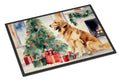 Golden Retriever Cozy Christmas Doormat Indoor Outdoor 18H X 27W Front Door Mat Rugs for Entryway, Non Slip Washable