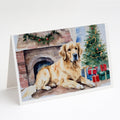 Golden Retriever Cozy Christmas Greeting Cards Pack of 8 Blank Cards with Envelopes Whimsical A7 Size 5x7