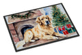 Golden Retriever Cozy Christmas Doormat Indoor Outdoor 18H X 27W Front Door Mat Rugs for Entryway, Non Slip Washable
