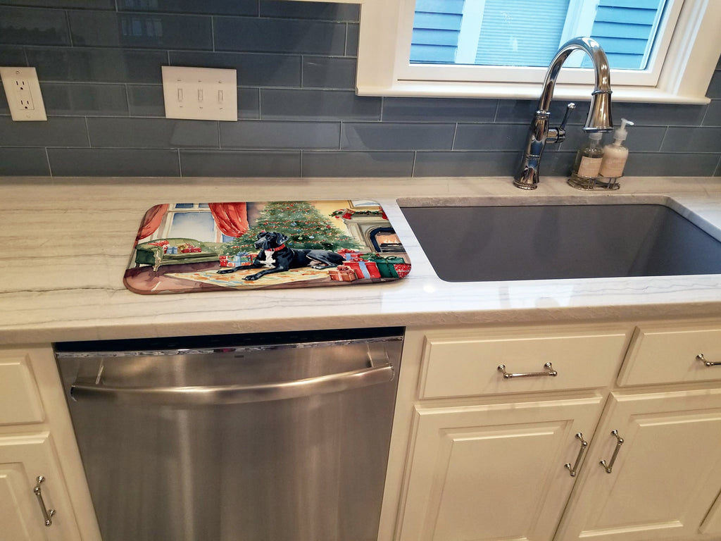 Great Dane Cozy Christmas Dish Drying Mat Absorbent Dish Drying Mat Pad for Kitchen Counter Dish Drainer Mat for Countertop, 14 x 21", Multicolor