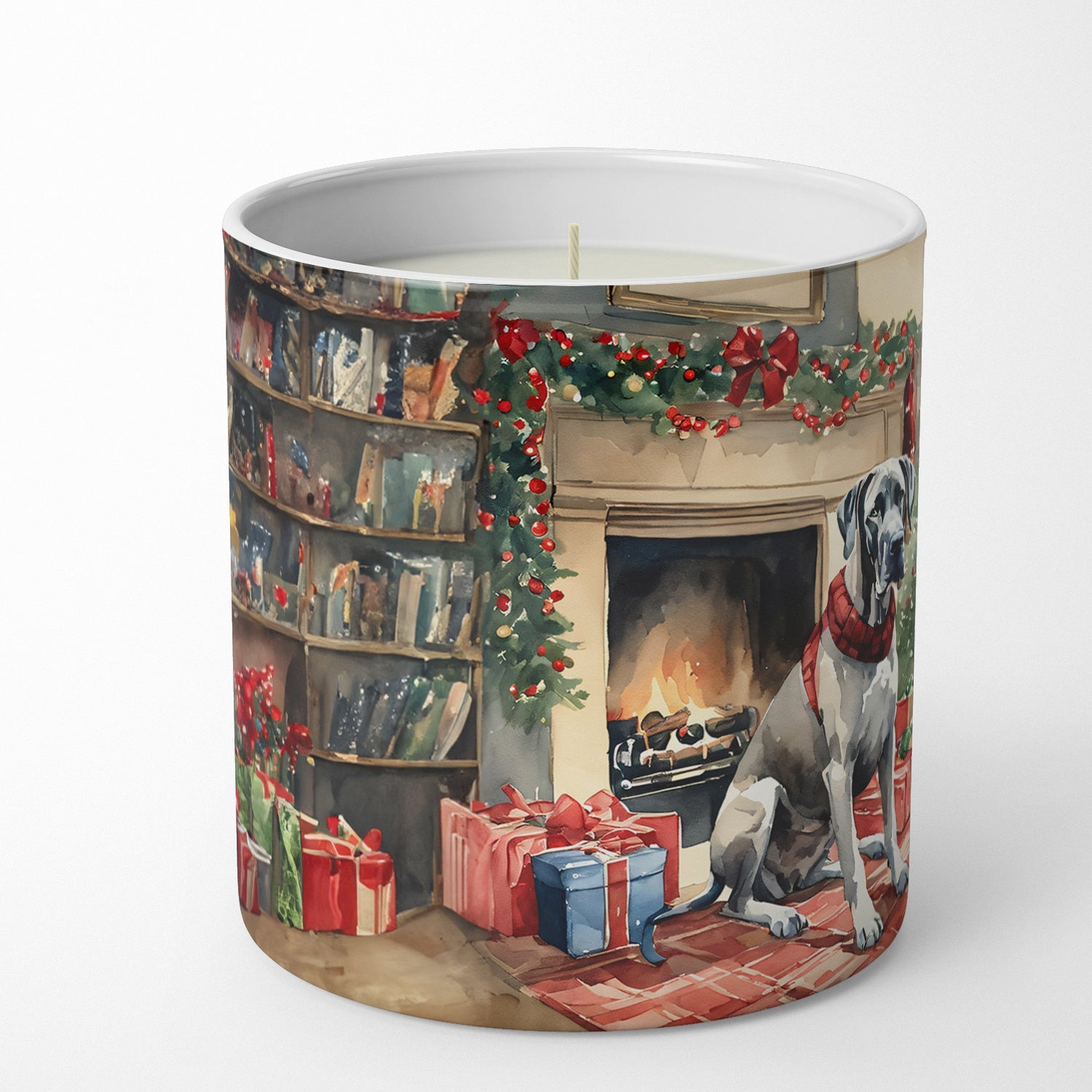 Great Dane Cozy Christmas Decorative Soy Candle Nature Soy Wax Essential Oil Home Decor Ideal for Bedroom Kitchen Bath Office Gift, 10 oz