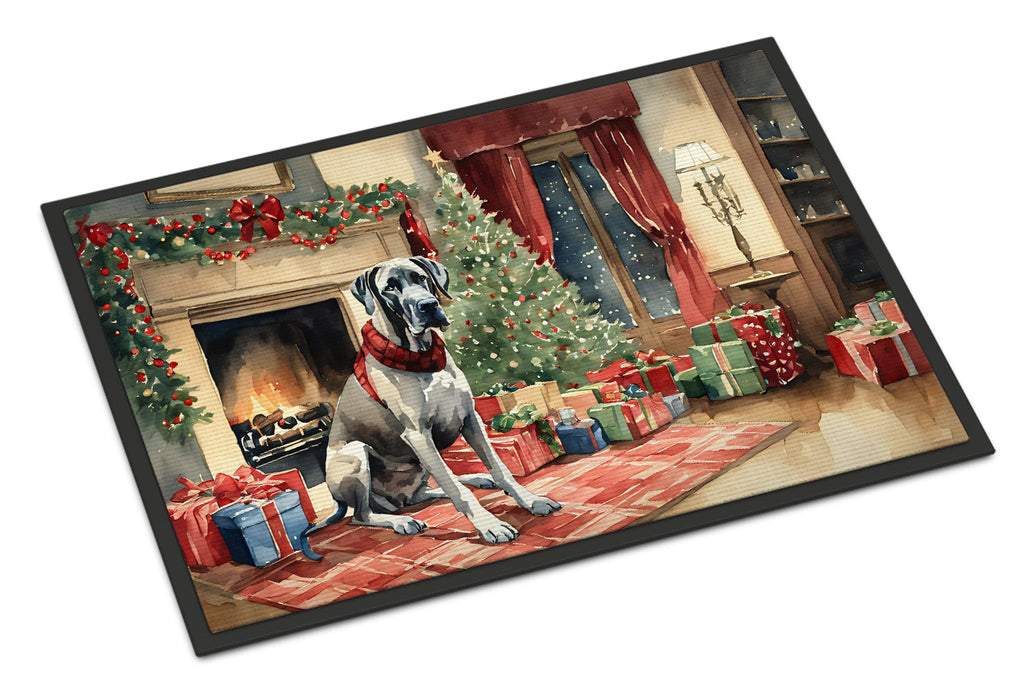 Great Dane Cozy Christmas Doormat Indoor Outdoor 18H X 27W Front Door Mat Rugs for Entryway, Non Slip Washable
