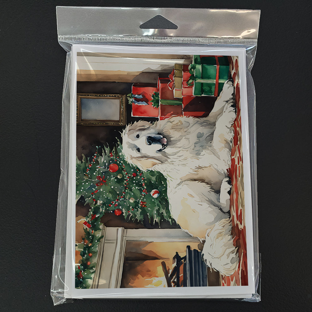 Great Pyrenees Cozy Christmas Greeting Cards Pack of 8 Blank Cards with Envelopes Whimsical A7 Size 5x7