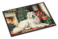 Great Pyrenees Cozy Christmas Doormat Indoor Outdoor 18H X 27W Front Door Mat Rugs for Entryway, Non Slip Washable