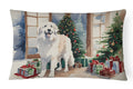 Great Pyrenees Cozy Christmas Decorative Throw Pillow 12x16 Indoor Outdoor Accent Cushion, Fabric Cover with Insert for Sofa, Bed, Porch & Living Room