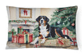 Greater Swiss Mountain Dog Cozy Christmas Decorative Throw Pillow 12x16 Indoor Outdoor Accent Cushion, Fabric Cover with Insert for Sofa, Bed, Porch & Living Room
