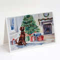 Irish Setter Cozy Christmas Greeting Cards Pack of 8 Blank Cards with Envelopes Whimsical A7 Size 5x7