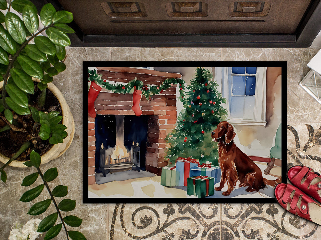 Irish Setter Cozy Christmas Doormat Indoor Outdoor 24H X 36W Front Door Mat Rugs for Entryway, Non Slip Washable Low Pile,
