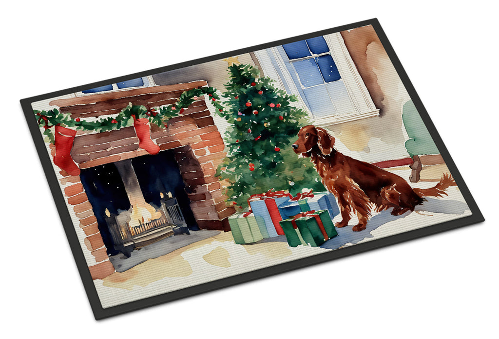 Irish Setter Cozy Christmas Doormat Indoor Outdoor 18H X 27W Front Door Mat Rugs for Entryway, Non Slip Washable
