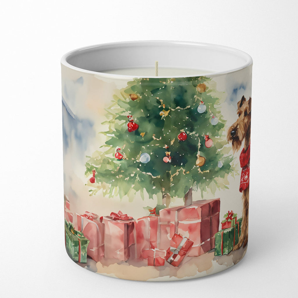 Irish Terrier Cozy Christmas Decorative Soy Candle Nature Soy Wax Essential Oil Home Decor Ideal for Bedroom Kitchen Bath Office Gift, 10 oz