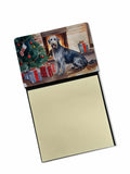 Irish Wolfhound Cozy Christmas Watercolor Sticky Note Holder Refillable Dispenser Desk Accessory 3x3 Pad Gift