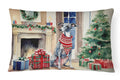 Italian Greyhound Cozy Christmas Decorative Throw Pillow 12x16 Indoor Outdoor Accent Cushion, Fabric Cover with Insert for Sofa, Bed, Porch & Living Room