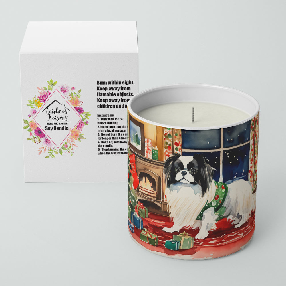 Japanese Chin Cozy Christmas Decorative Soy Candle Nature Soy Wax Essential Oil Home Decor Ideal for Bedroom Kitchen Bath Office Gift, 10 oz