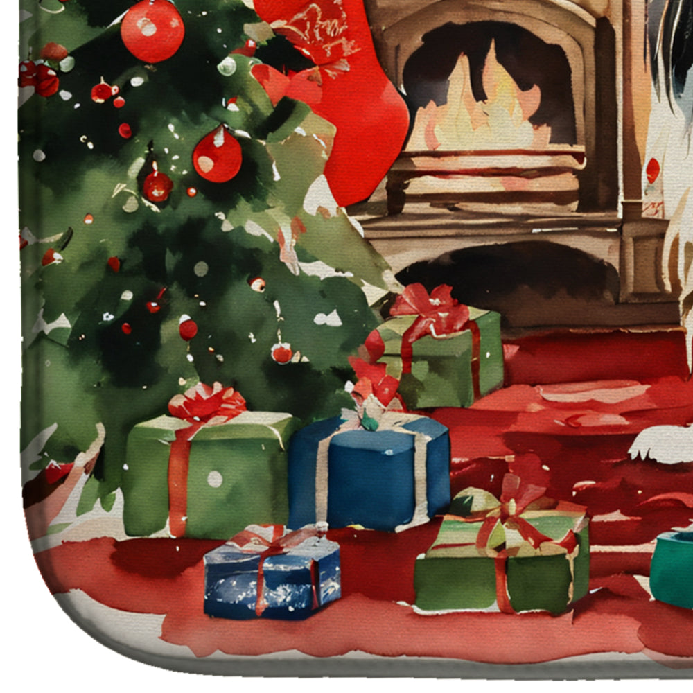 Japanese Chin Cozy Christmas Dish Drying Mat Absorbent Dish Drying Mat Pad for Kitchen Counter Dish Drainer Mat for Countertop, 14 x 21", Multicolor