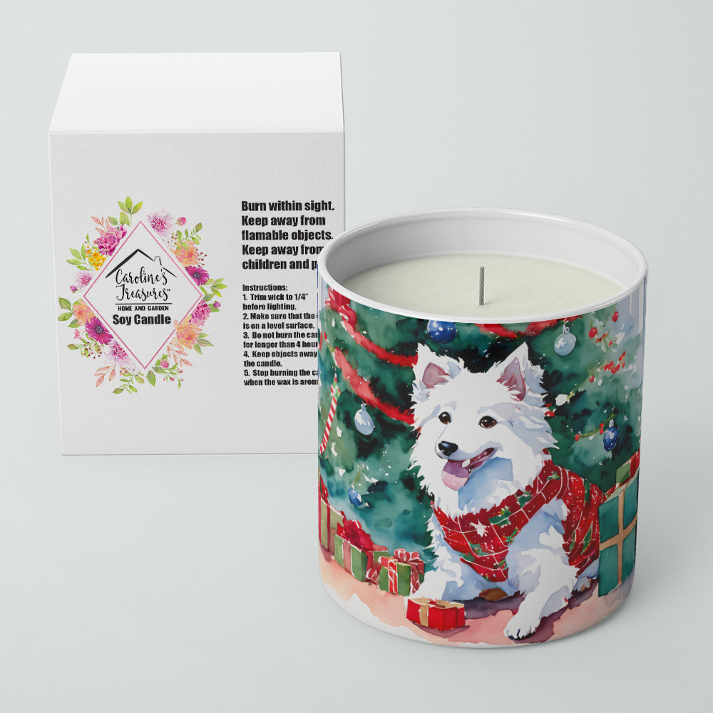 Japanese Spitz Cozy Christmas Decorative Soy Candle Nature Soy Wax Essential Oil Home Decor Ideal for Bedroom Kitchen Bath Office Gift, 10 oz