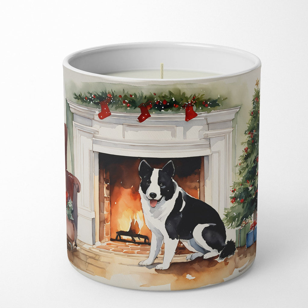Karelian Bear Dog Cozy Christmas Decorative Soy Candle Nature Soy Wax Essential Oil Home Decor Ideal for Bedroom Kitchen Bath Office Gift, 10 oz