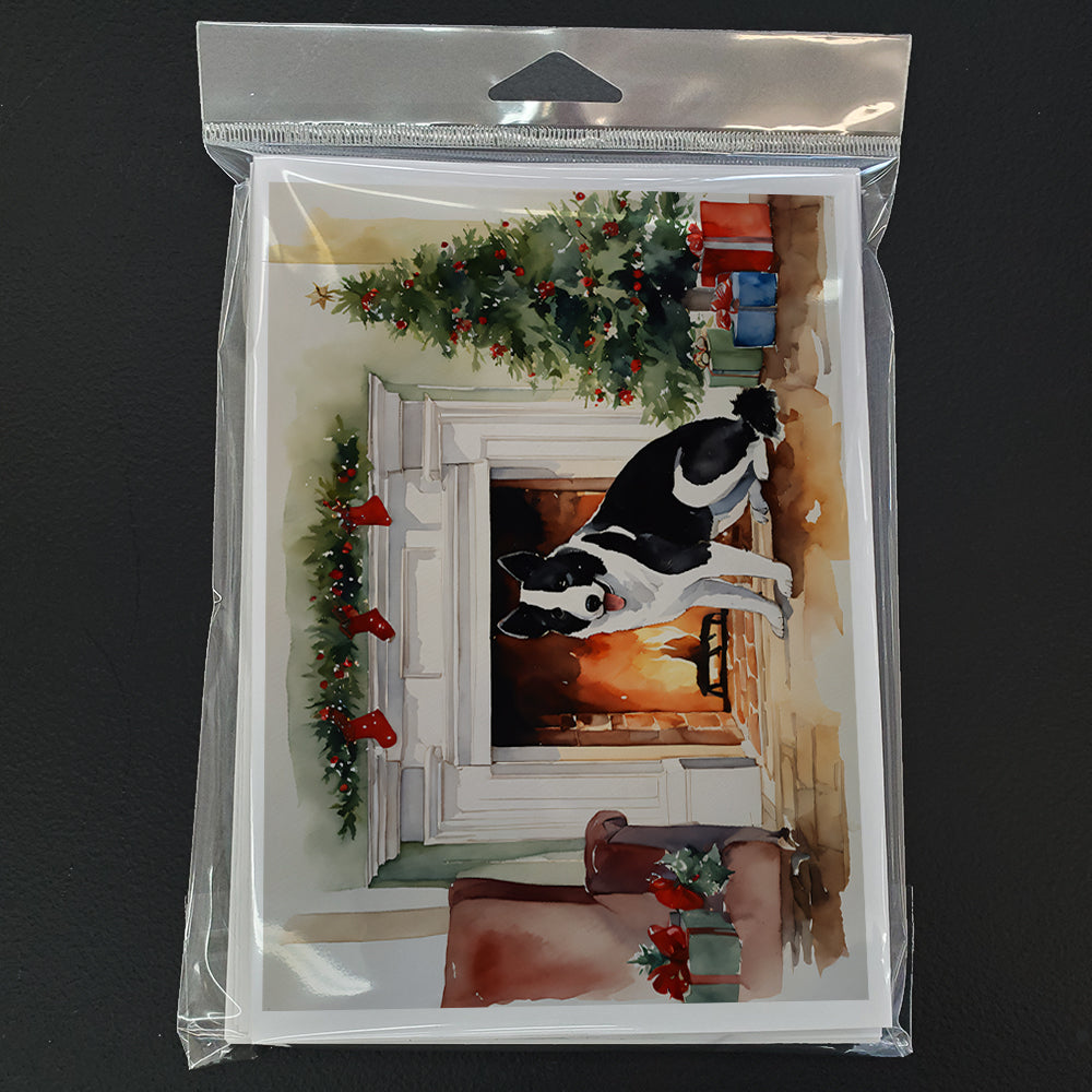 Karelian Bear Dog Cozy Christmas Greeting Cards Pack of 8 Blank Cards with Envelopes Whimsical A7 Size 5x7