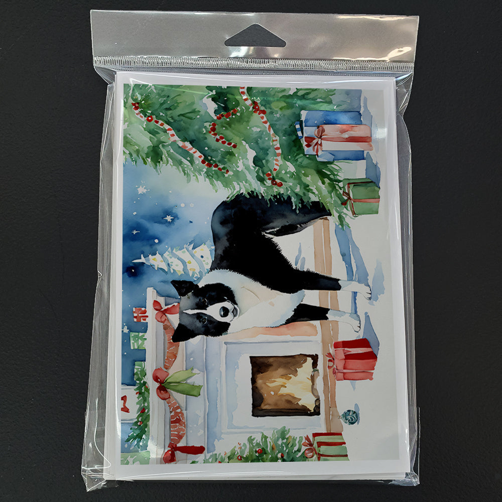 Karelian Bear Dog Cozy Christmas Greeting Cards Pack of 8 Blank Cards with Envelopes Whimsical A7 Size 5x7