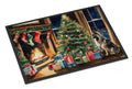 Keeshond Cozy Christmas Doormat Indoor Outdoor 18H X 27W Front Door Mat Rugs for Entryway, Non Slip Washable