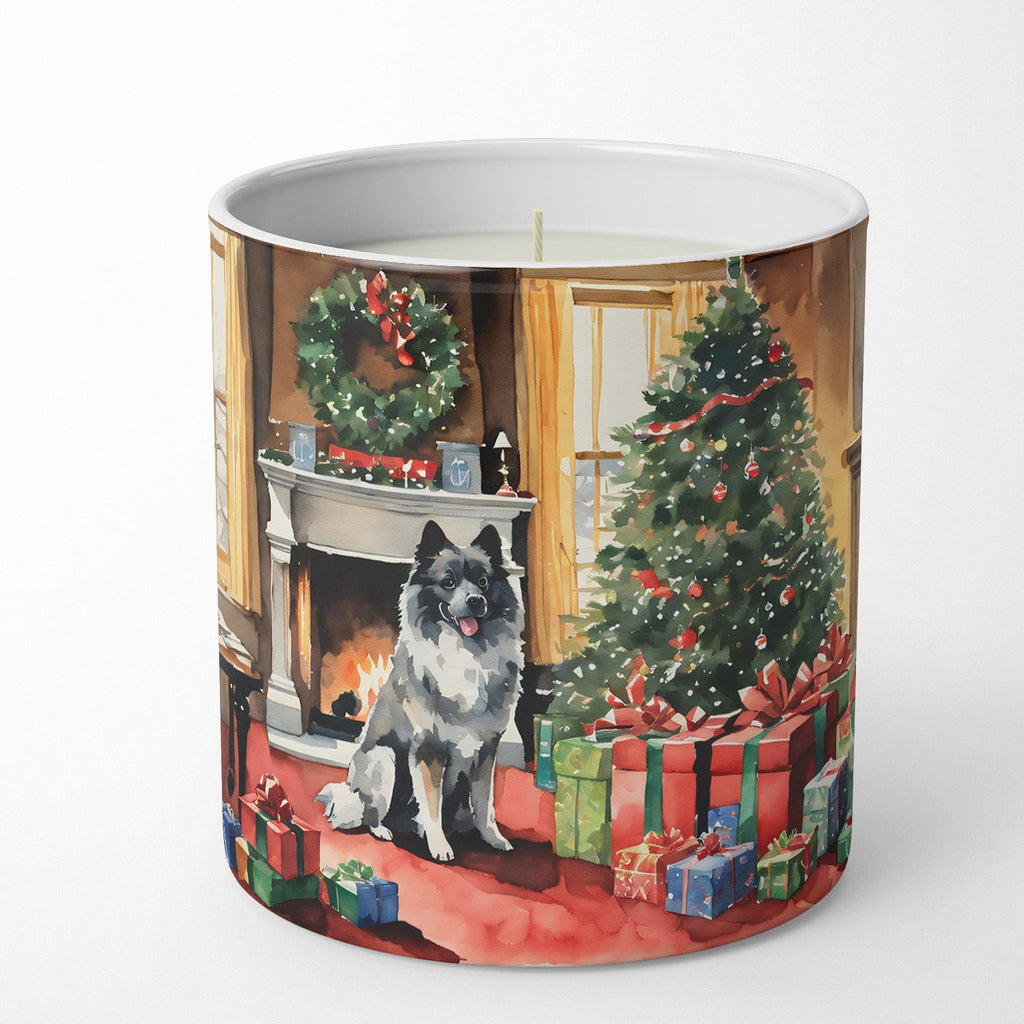 Keeshond Cozy Christmas Decorative Soy Candle Nature Soy Wax Essential Oil Home Decor Ideal for Bedroom Kitchen Bath Office Gift, 10 oz
