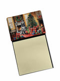 Keeshond Cozy Christmas Watercolor Sticky Note Holder Refillable Dispenser Desk Accessory 3x3 Pad Gift