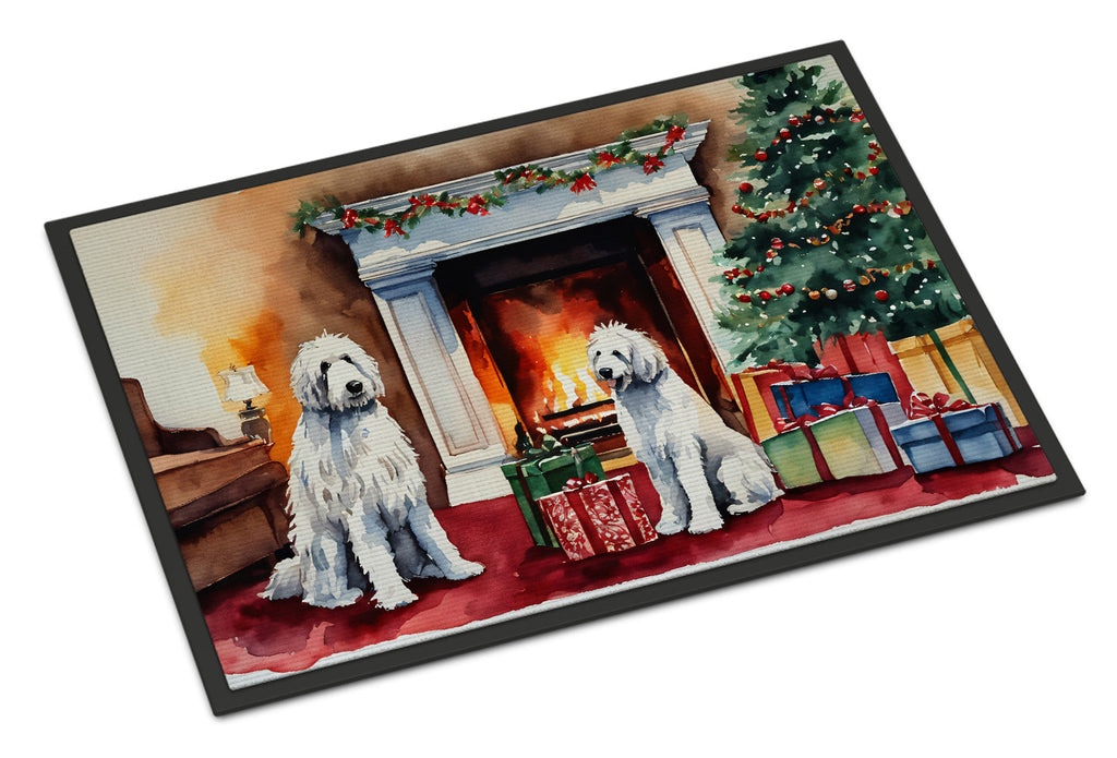 Komondor Cozy Christmas Doormat Indoor Outdoor 18H X 27W Front Door Mat Rugs for Entryway, Non Slip Washable