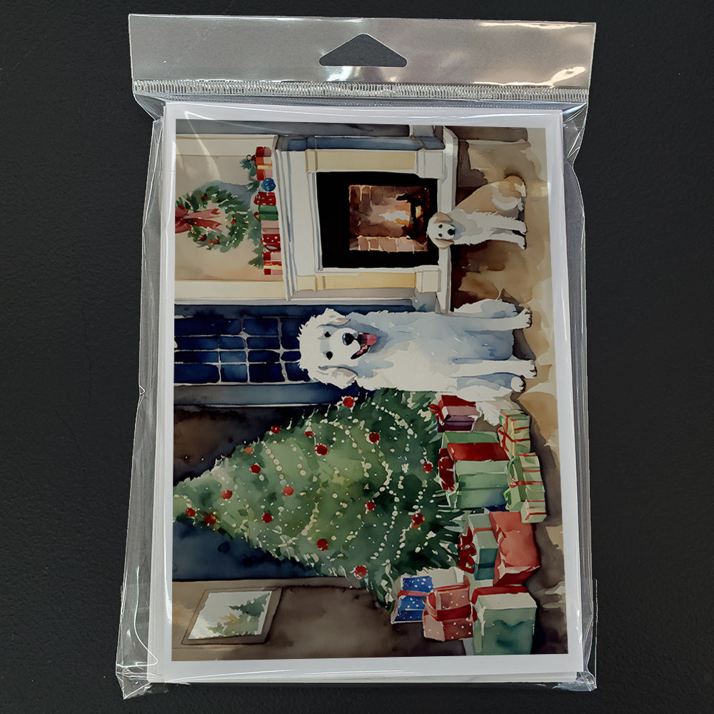 Kuvasz Cozy Christmas Greeting Cards Pack of 8 Blank Cards with Envelopes Whimsical A7 Size 5x7