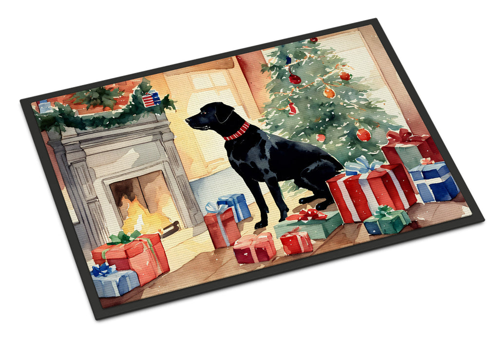 Labrador Retriever Cozy Christmas Doormat Indoor Outdoor 18H X 27W Front Door Mat Rugs for Entryway, Non Slip Washable