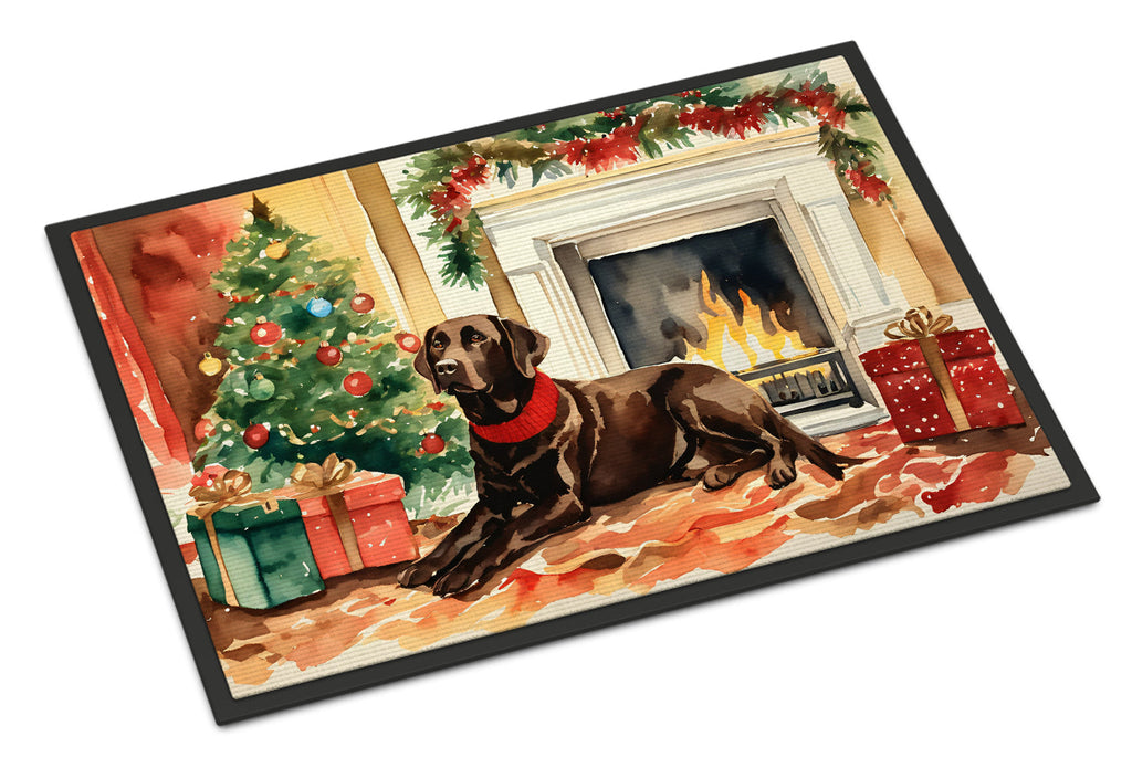 Labrador Retriever Cozy Christmas Doormat Indoor Outdoor 24H X 36W Front Door Mat Rugs for Entryway, Non Slip Washable Low Pile,
