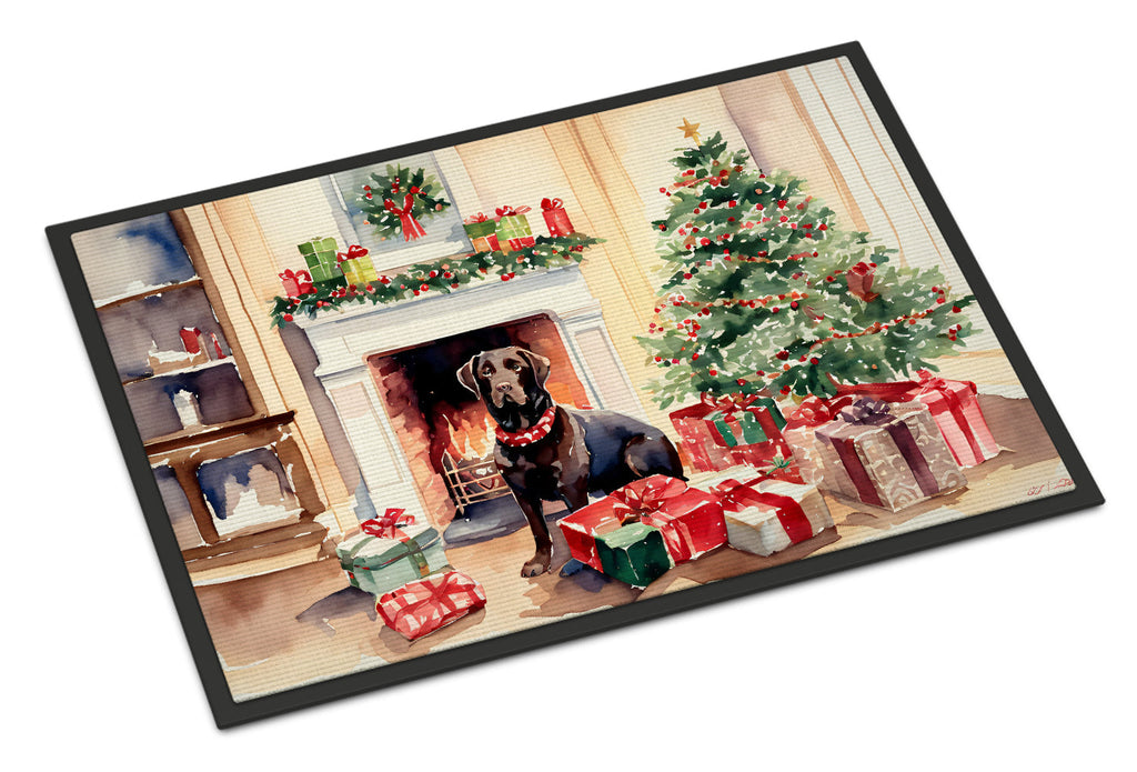 Labrador Retriever Cozy Christmas Doormat Indoor Outdoor 24H X 36W Front Door Mat Rugs for Entryway, Non Slip Washable Low Pile,