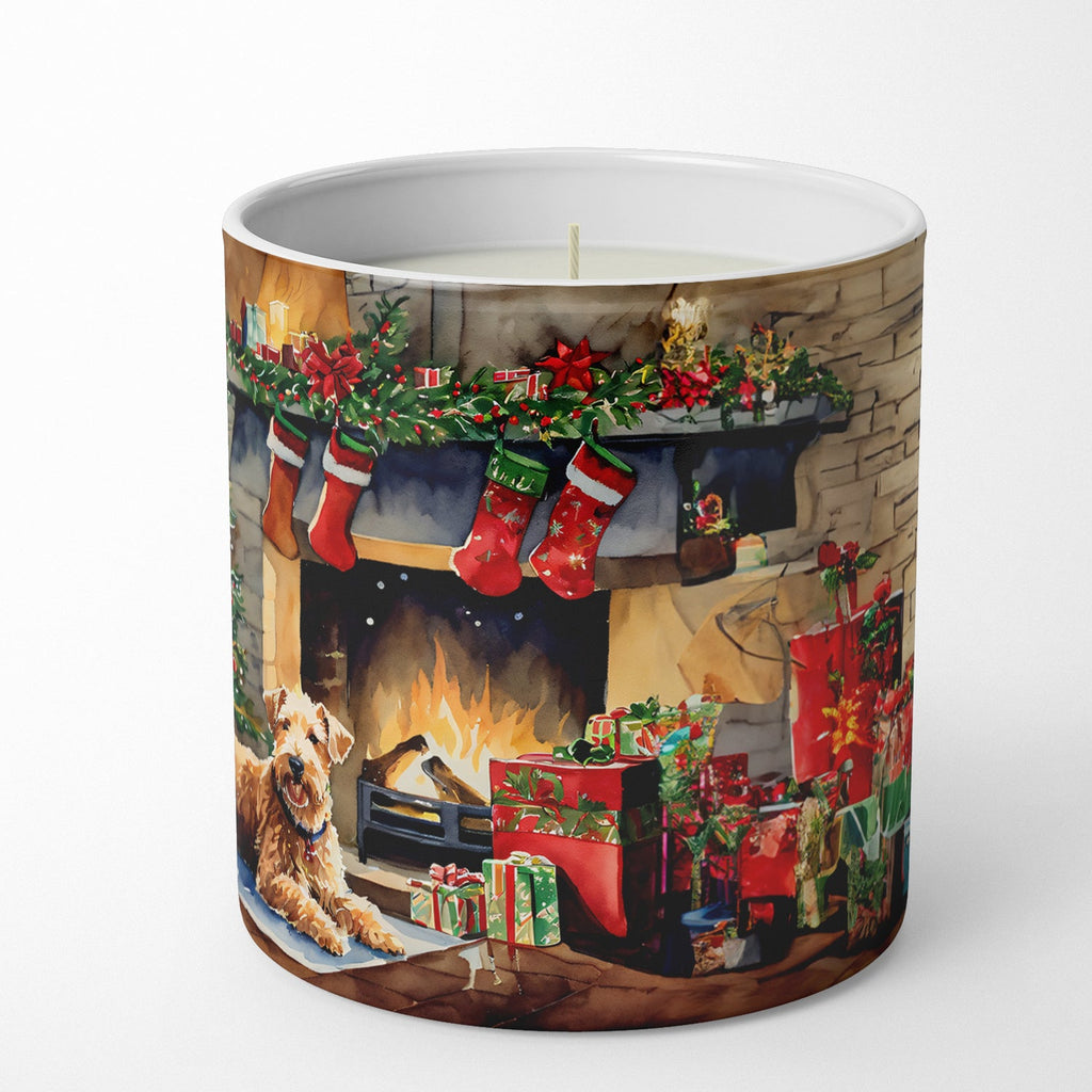 Lakeland Terrier Cozy Christmas Decorative Soy Candle Nature Soy Wax Essential Oil Home Decor Ideal for Bedroom Kitchen Bath Office Gift, 10 oz